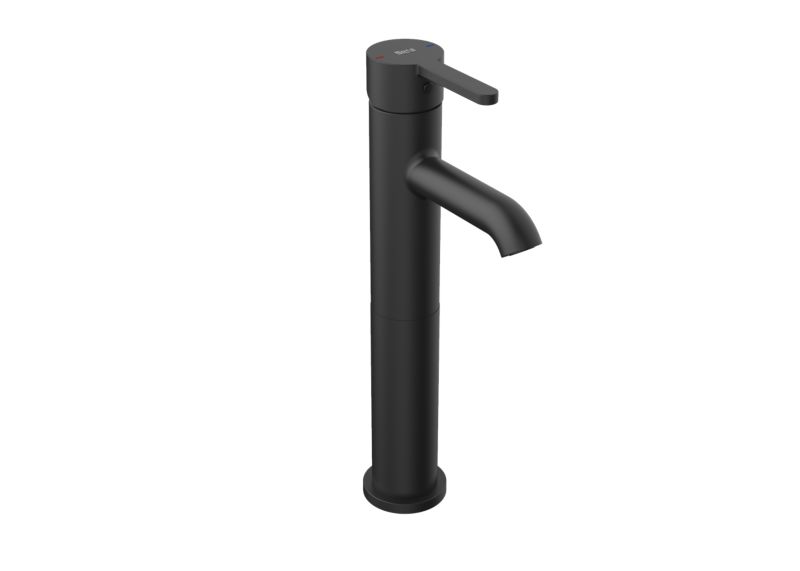 Høj Håndvaskarmatur Sort 305 mm Højde 110 mm Rækkevidde