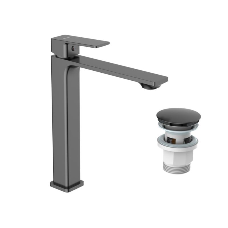 Høj Umyvaskarmatur Harris Gun Metal 270 mm | 2419640