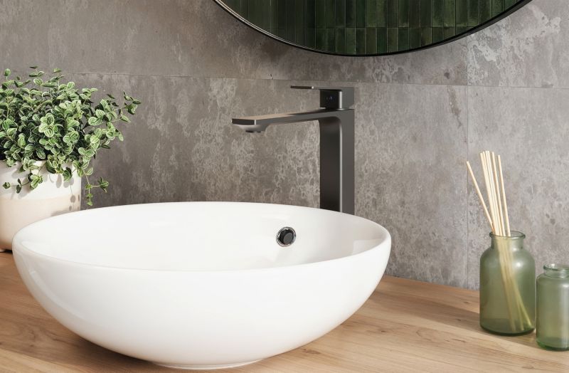 Høj Umyvaskarmatur Harris Gun Metal 270 mm | 2419640