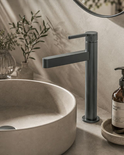 Høj Håndvaskarmatur Travis 31 cm Gun Metal