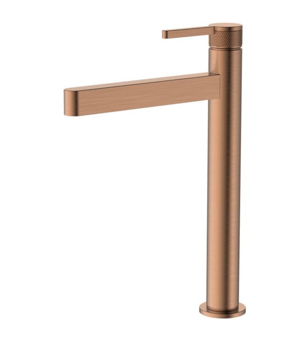 Høj Håndvaskarmatur Mørk Kobber 31 cm 1 Hul