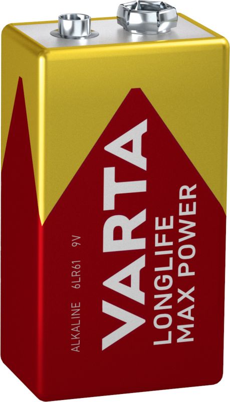 VARTA Longlife Max Power 9V batteri, 1 stk.