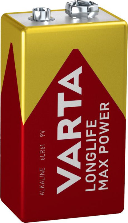 VARTA Longlife Max Power 9V batteri, 1 stk.