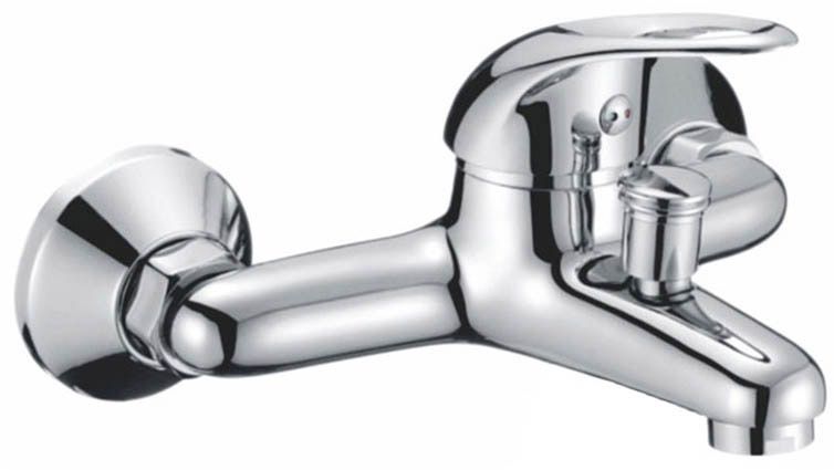 Badebatteri Fabro 2-Huls Vægmonteret Krom 21 cm