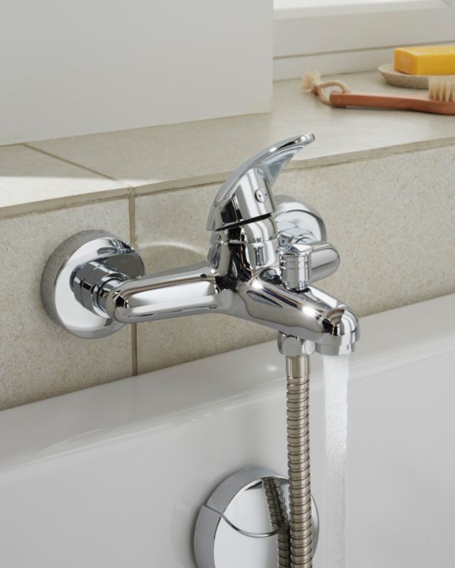 Badekarbatteri GoodHome Eidar krom