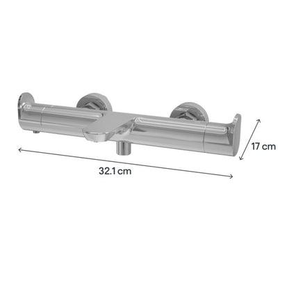 Termostatisk Badekararmatur Kentia 321 mm Krom