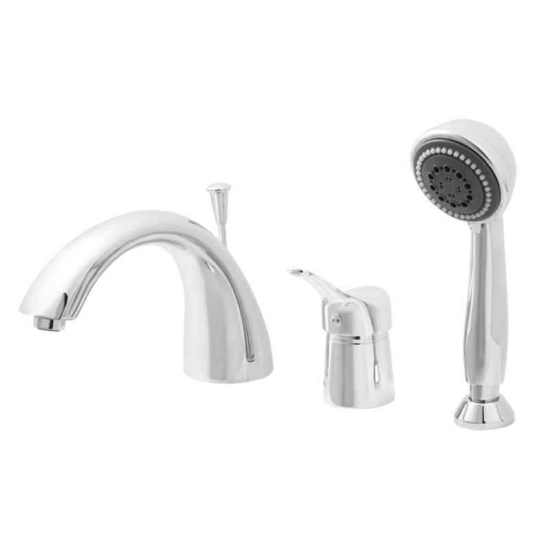 GoodHome Kerries 3-huls badekarbatteri i krom