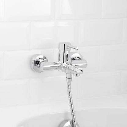 Vægmonteret Badekararmatur Lazu 216x172 mm Krom 3663602665014