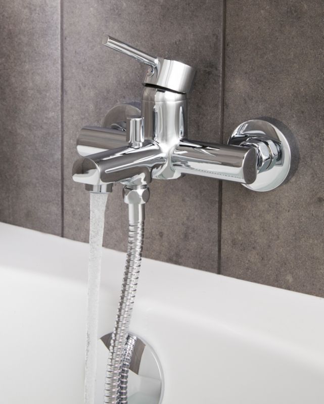 Vægmonteret Badekararmatur Lazu 216x172 mm Krom 3663602665014