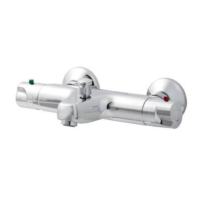 Badekarbatteri GoodHome Mulga med termostat i krom