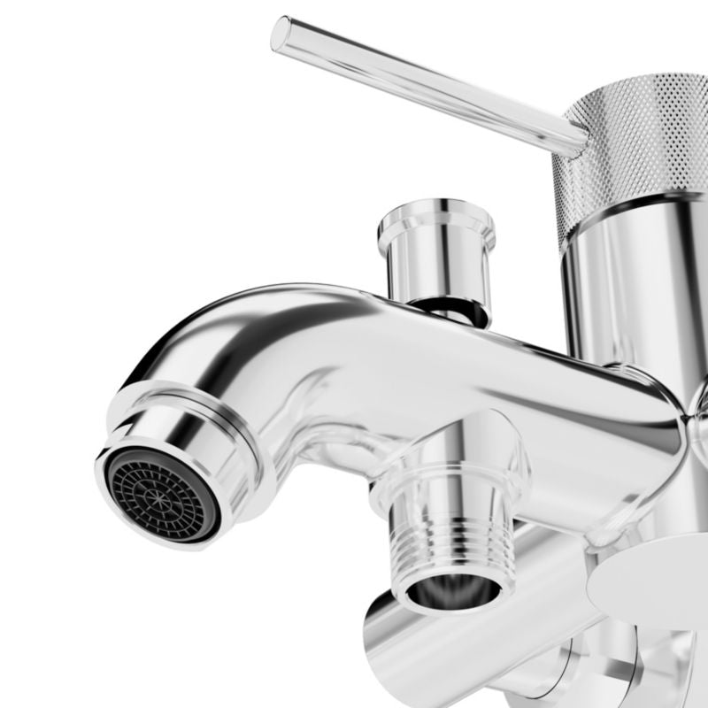 Termostatisk Badekararmatur 2-Huls Krom 146 mm Udløb