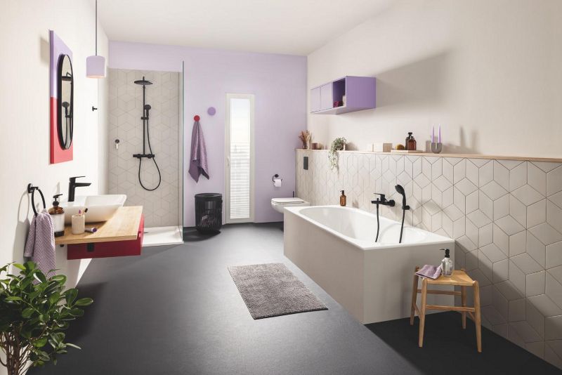 Grohe Start Quickfix badekarbatteri i mat-sort
