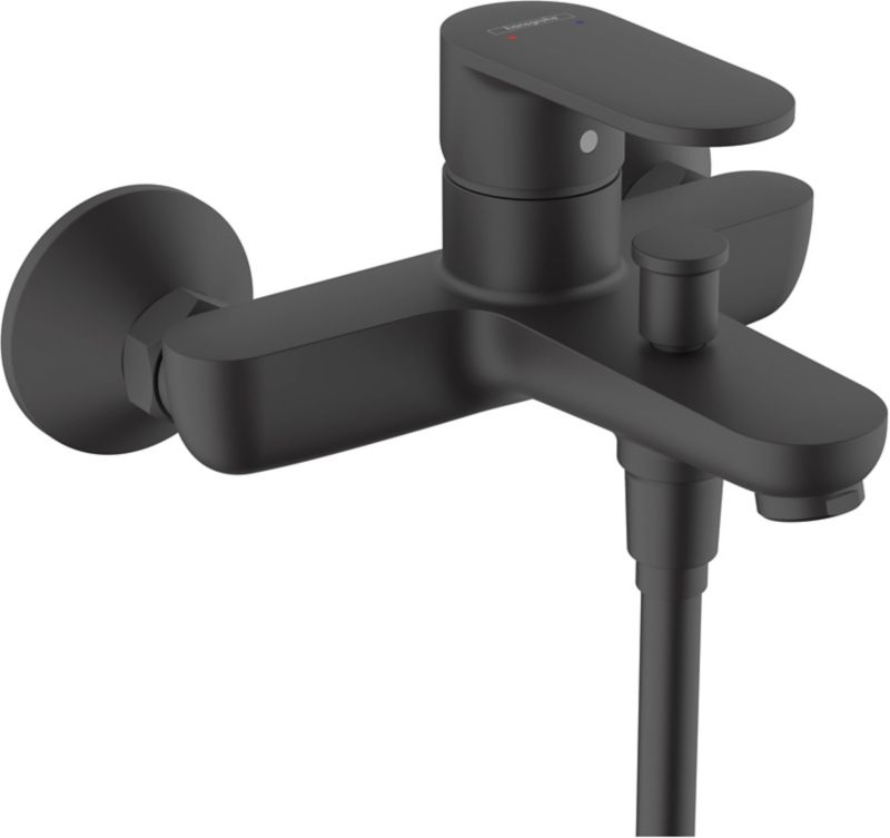Badekararmatur Sort Mat 2-Huls Vægmonteret 184 mm