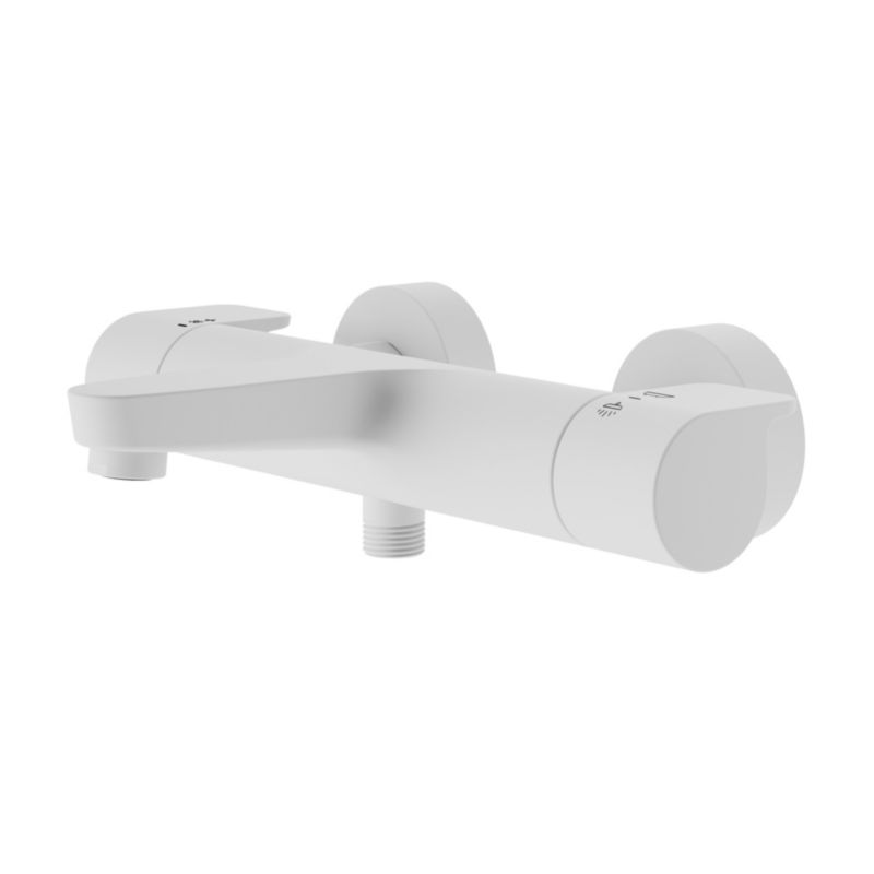 GoodHome Cavally termostatisk badekarbatteri i hvid