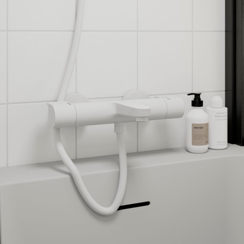 GoodHome Cavally termostatisk badekarbatteri i hvid