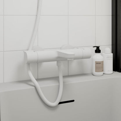 GoodHome Cavally termostatisk badekarbatteri i hvid