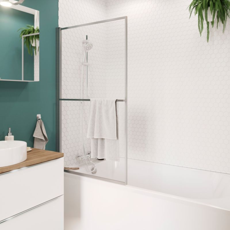 Termostatisk Badekararmatur med 38°C Lås 297x203x76 mm Sølv