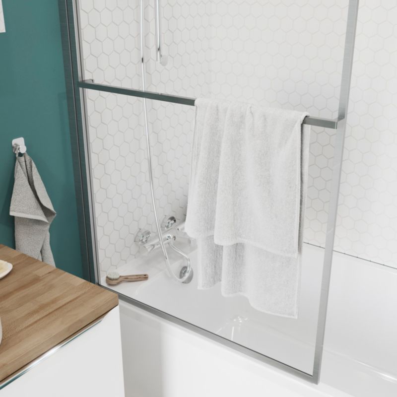 Termostatisk Badekararmatur med 38°C Lås 297x203x76 mm Sølv