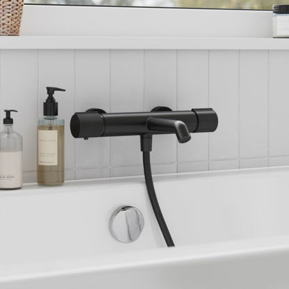 Termostatisk badekarbatteri GoodHome Levanna mat-sort