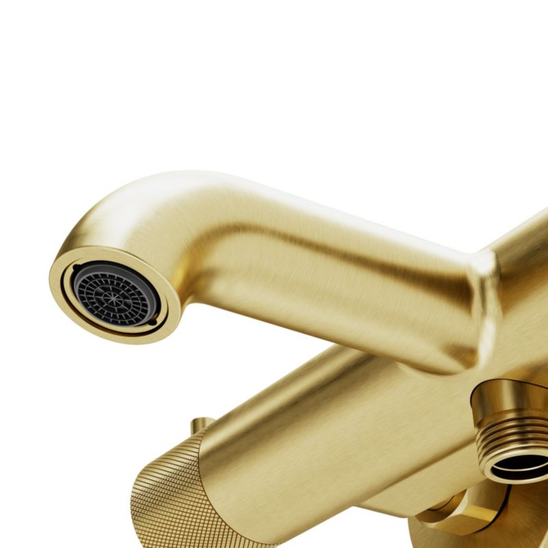 GoodHome Owens termostatisk badekarbatteri i guld