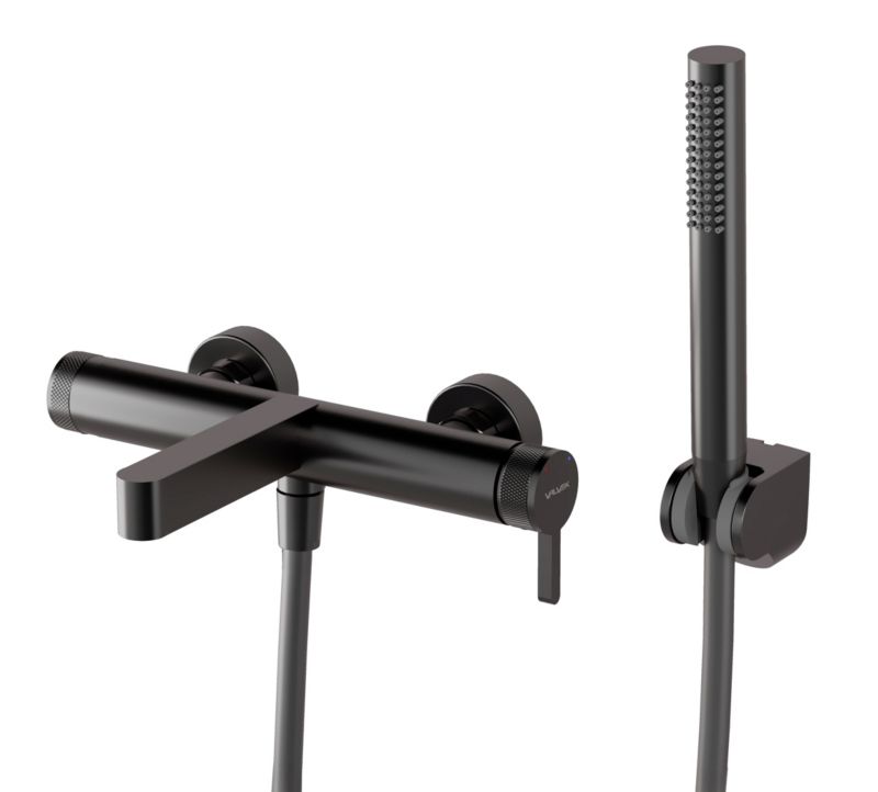 Badekararmatur 300 mm Udløb Gun Metal Satfinish