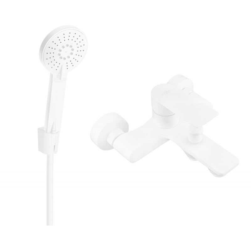 Mexen Royo R40 badekarbatteri med brusesæt, hvid, 1 sæt