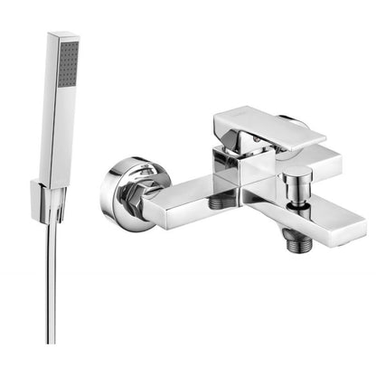 Mexen Uno R77 kromet badekarbatteri med brusesæt, 1 sæt