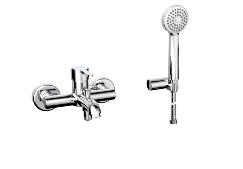 Badekararmatur Carelia med brusesæt 157 mm Krom
