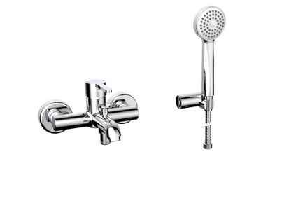 Badekararmatur Carelia med brusesæt 157 mm Krom