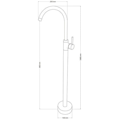 Fritstående Mexen Alma armatur i sort 1 stk.