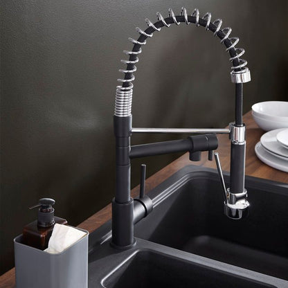 Bilbrough køkkenarmatur med sort, udtrækkelig tud