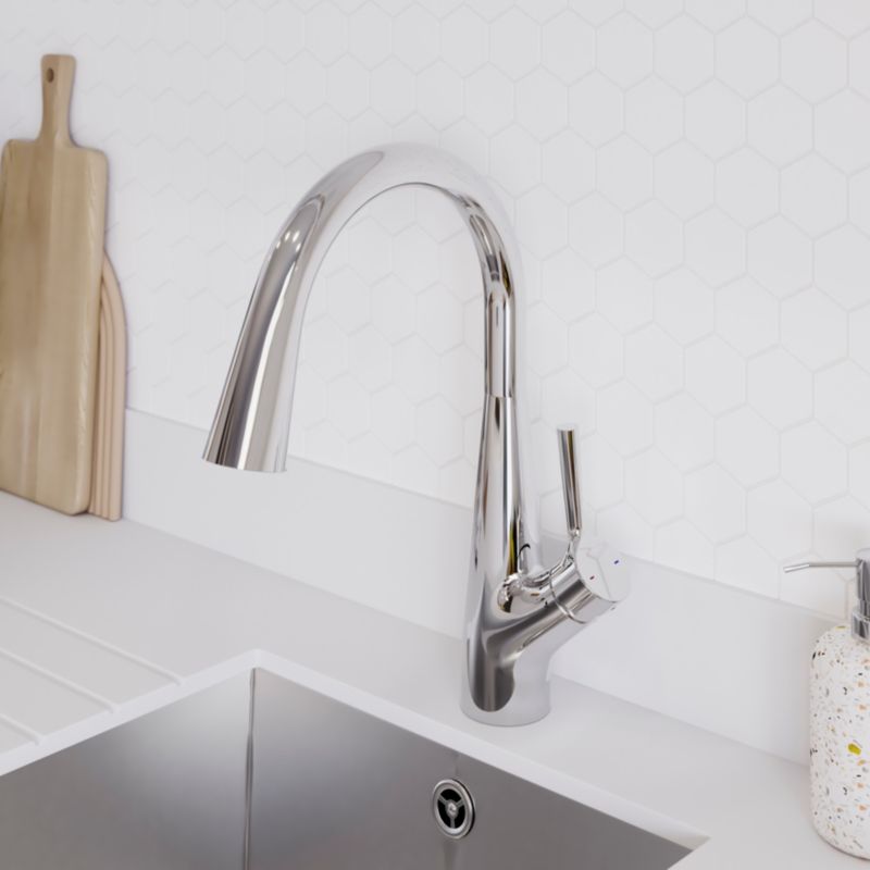 GoodHome Chilaca køkkenarmatur med filter og udtrækkelig tud