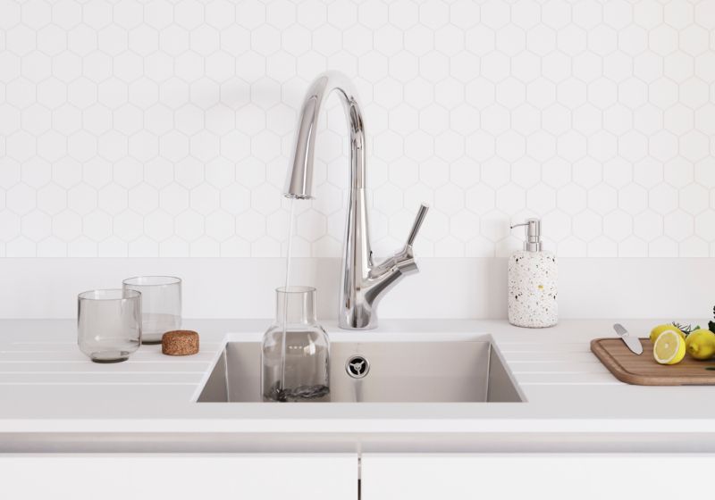 GoodHome Chilaca køkkenarmatur med filter og udtrækkelig tud