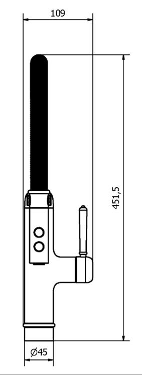 GoodHome Gevuina køkkenarmatur med udtrækkelig tud i mat-sort