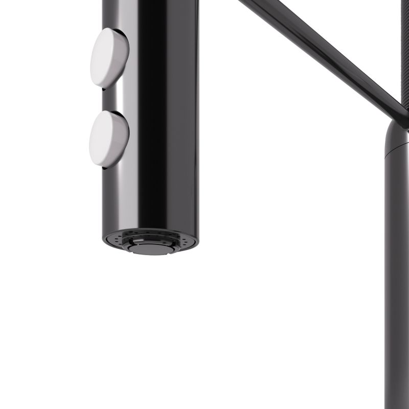 GoodHome Gevuina køkkenarmatur med udtrækkelig tud i mat-sort