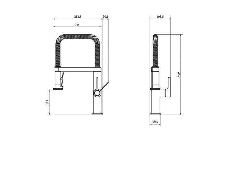 GoodHome Kamut køkkenarmatur med udtrækkelig tud i kobberbrun