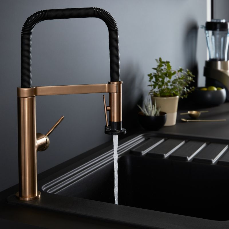 GoodHome Kamut køkkenarmatur med udtrækkelig tud i kobberbrun