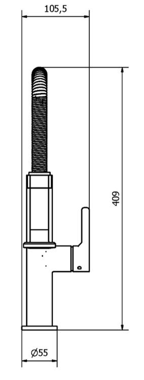 GoodHome Kamut køkkenarmatur med udtrækkelig tud i kobberbrun