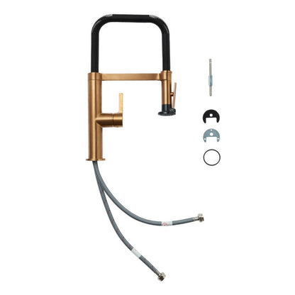 GoodHome Kamut køkkenarmatur med udtrækkelig tud i kobberbrun