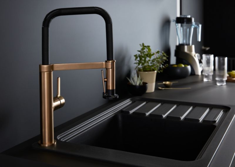 GoodHome Kamut køkkenarmatur med udtrækkelig tud i kobberbrun