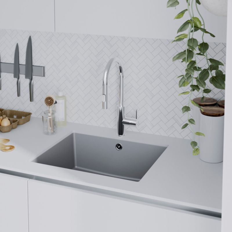 GoodHome Zanthe køkkenarmatur med udtrækkelig tud, krom