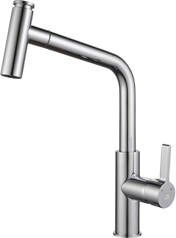 Laveo Avila køkkenarmatur med udtrækkelig tud i krom