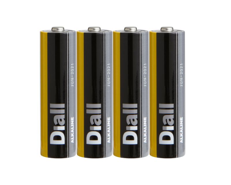 Diall alkaline batterier AA 4 stk.