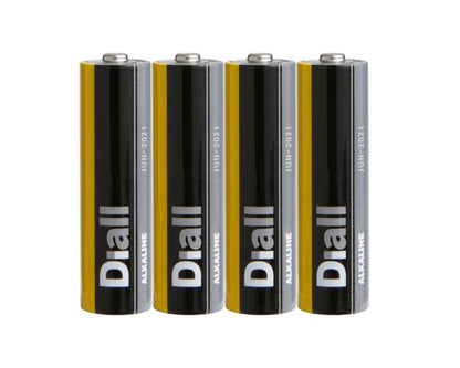 Diall alkaline batterier AA 4 stk.