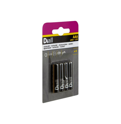 Diall AAA alkalinebatterier 4 stk.