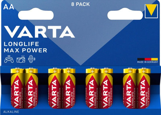 VARTA Longlife Max Power AA-batterier 8 stk.