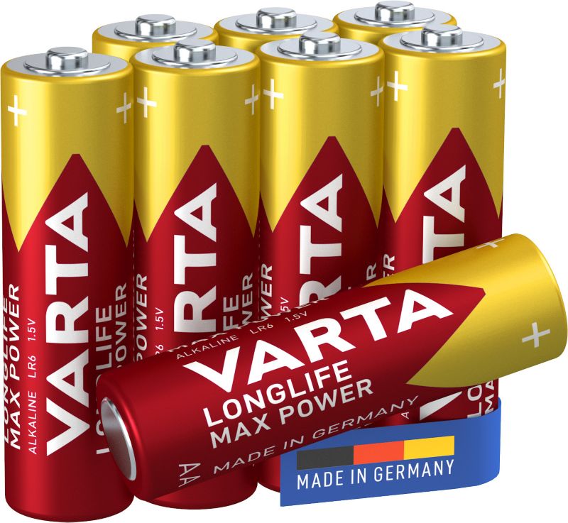 VARTA Longlife Max Power AA-batterier 8 stk.