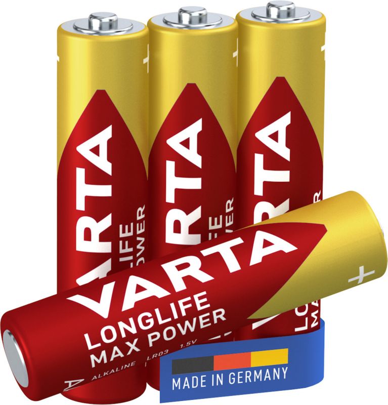 VARTA Longlife Max Power AAA-batterier, 4 stk.