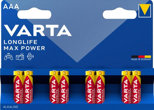 VARTA Longlife Max Power AAA-batterier, 8 stk.