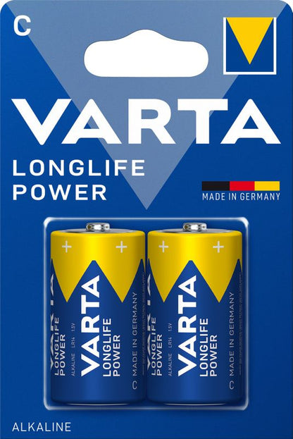 VARTA Longlife Power C alkalinebatterier, 2 stk.